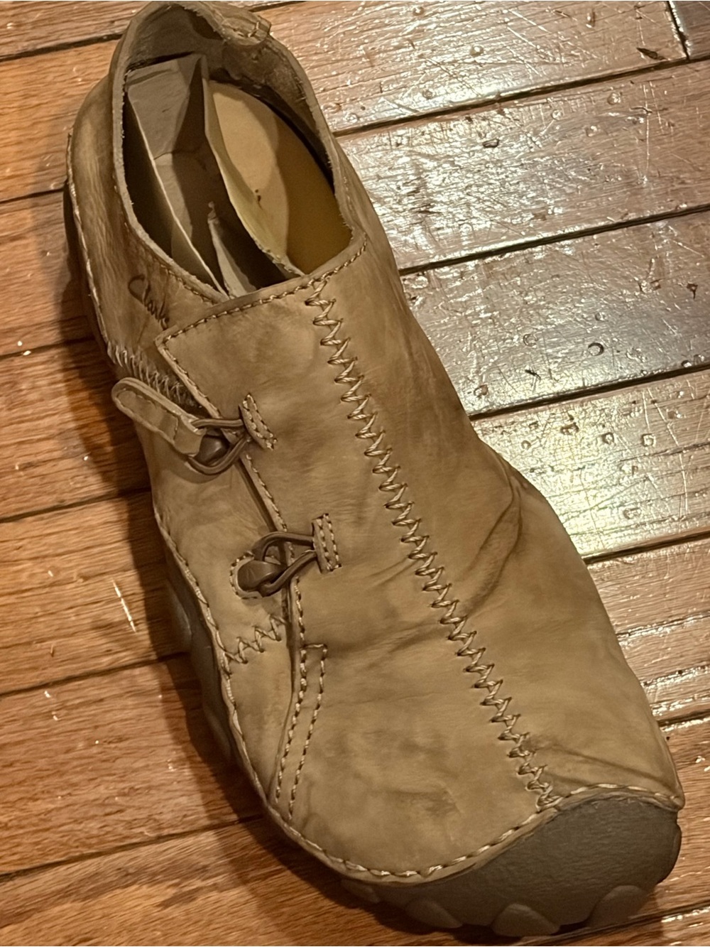 Clarks Momo Spirit Brown Leather Loafers Slip On Shoes Men’s Size 12 Moccasin - Picture 2 of 14